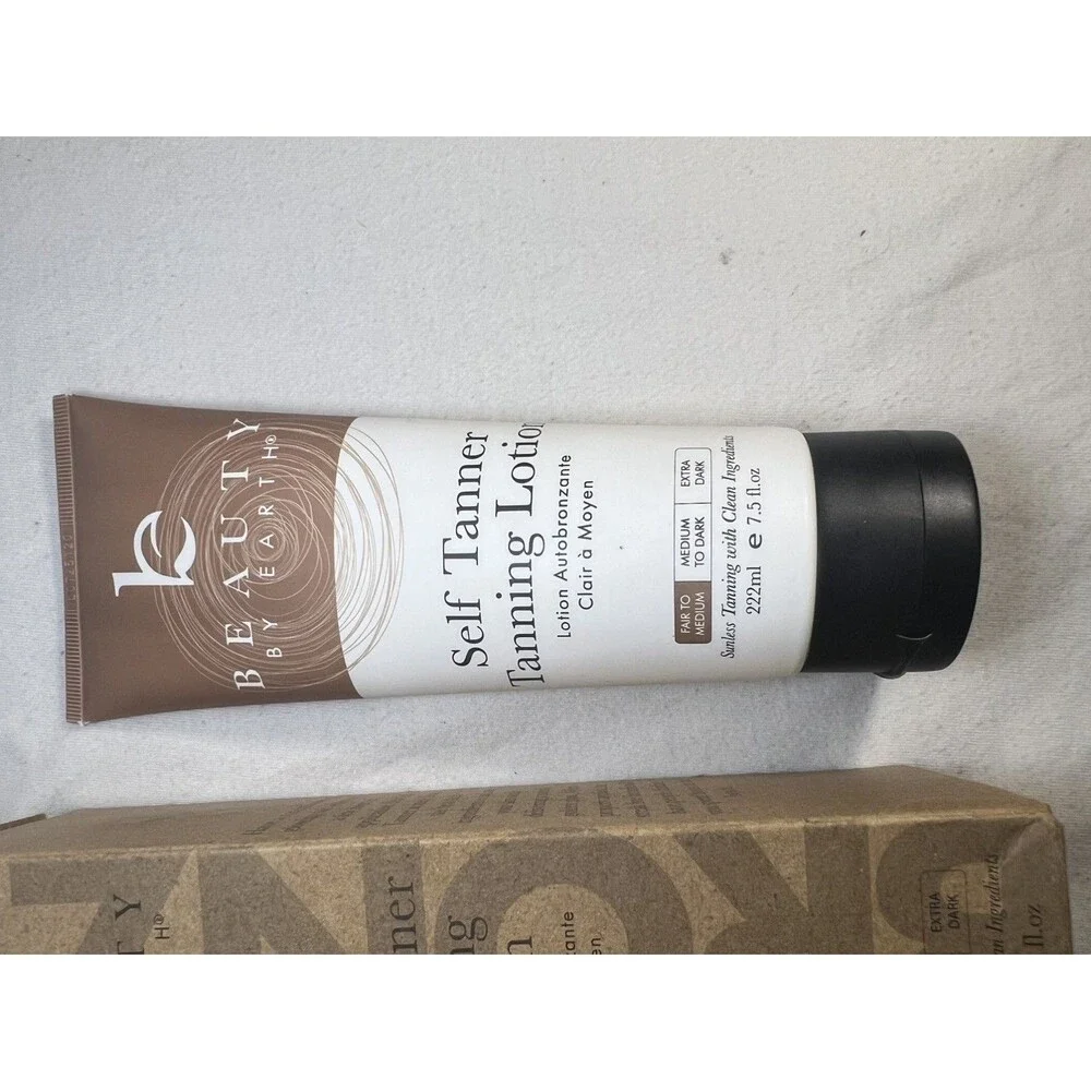 Beauty By Earth Self Tanning Lotion Medium To Dark 7.5 oz New In Box -Ships Free